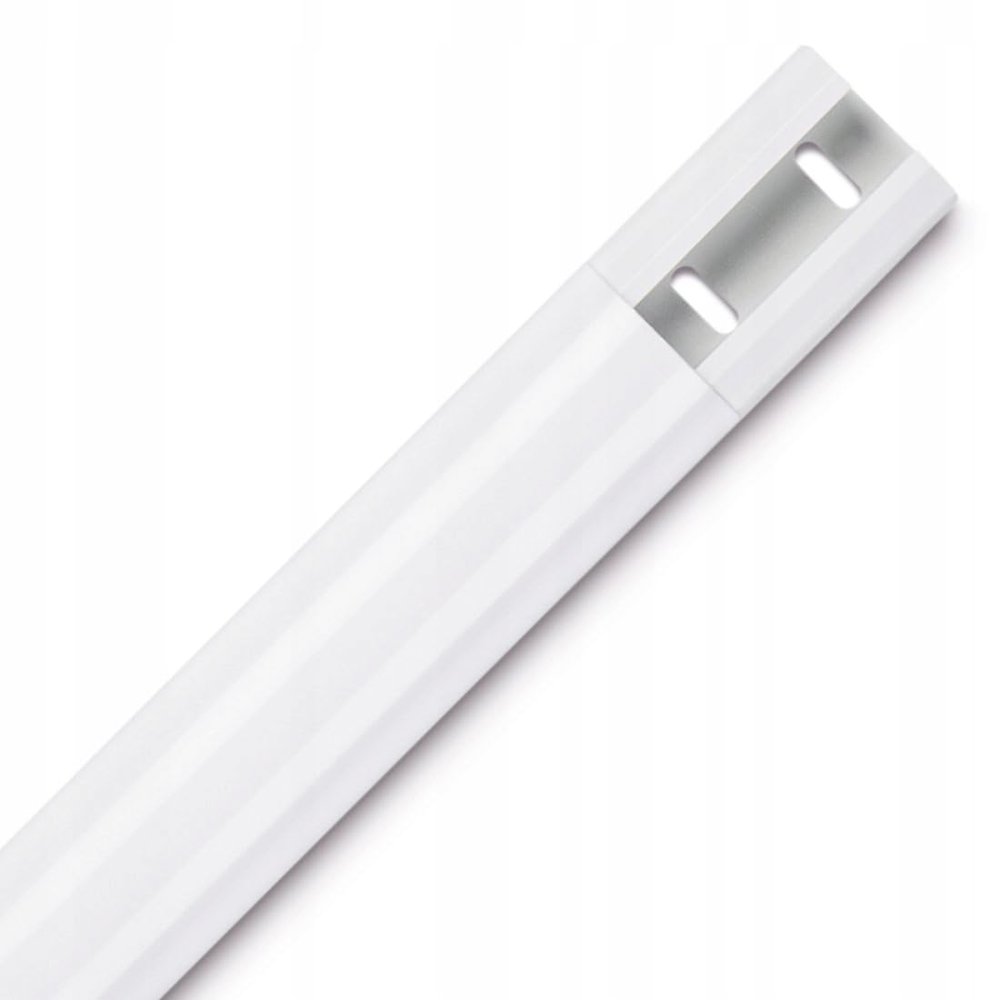 Aluminium Cable Duct, 110 x 3.3 x 1.8 cm, can Hold up to 5 Cables, for screwing or Gluing, semi-Circular and can be Shortened, for Desk, Wall, Base, Floor, etc. Cable Protection
