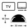 Aluminium Cable Duct, 110 x 3.3 x 1.8 cm, can Hold up to 5 Cables, for screwing or Gluing, semi-Circular and can be Shortened, for Desk, Wall, Base, Floor, etc. Cable Protection view 4