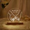 IZI POD Personalized LED Lamp, Custom Night Light as Valentines Day, Custom Night Light with Anniversary, Valentine's Day, Gift for Him, Wedding, Engagement, Couples,Bedroom, Custom Name and Date view 1