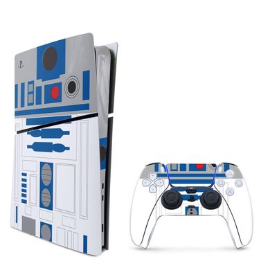 MightySkins Skin Compatible with Playstation 5 Slim Digital Edition Bundle - Cyber Bot | Protective, Durable, and Unique Vinyl Decal wrap Cover | Easy to Apply | Made in The USA