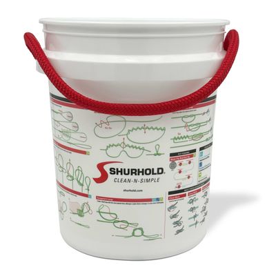 Shurhold Boating and Fishing Knots 5-Gallon Rope Handled Bucket for Quick Identification and Knowledge to Tie and Practice Every Marine Knot