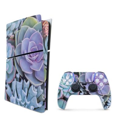 MightySkins Skin Compatible with PlayStation 5 Slim Digital Edition Bundle - Succulent | Protective, Durable, and Unique Vinyl Decal wrap Cover | Easy to Apply | Made in The USA