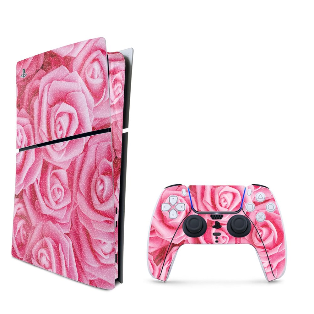MightySkins Glossy Glitter Skin Compatible with Playstation 5 Slim Disk Edition Bundle - Super Squad | Protective, Durable High-Gloss Glitter Finish | Easy to Apply | Made in The USA