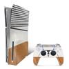 MightySkins Glossy Glitter Skin Compatible with Playstation 5 Slim Disk Edition Bundle - Neutral Stripes | Protective Durable High-Gloss Glitter Finish | Easy to Apply | Made in The USA view 1