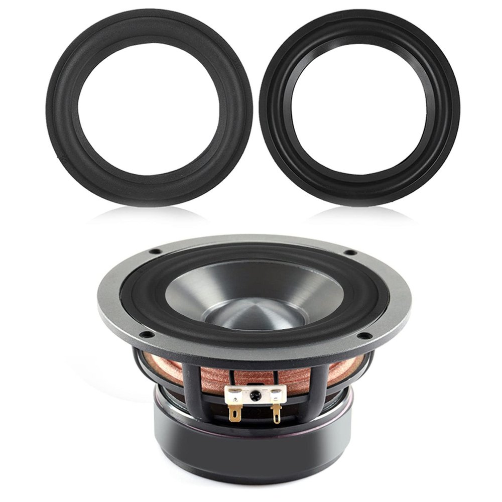 Glue for Repair 145mm refoaming 2pc Edges Computer Speakers Speaker Surround Repair Subwoofer Foam Woofer Repair Part Replacement Black (4 Inch)