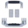 Pelican 1535 Replacement Handle & Latch Set by ColorCase - Silver Handle and Push Button Latches view 1