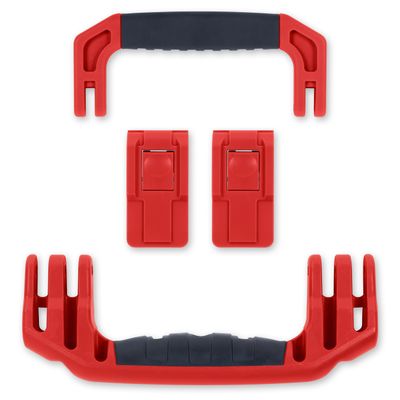 Pelican 1535 Replacement Handle & Latch Set by ColorCase - Red - Handle and Push Button Latches