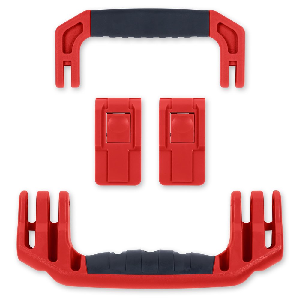 Pelican 1535 Replacement Handle & Latch Set by ColorCase - Red - Handle and Push Button Latches