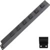 16 Hardwired Power Strip (NO Power Cord), 6 Vertical Tamper Resistant Outlets (NEMA 5-15R - NOT 20Amp), with Ears (with mounting tabs on Both Ends) view 1