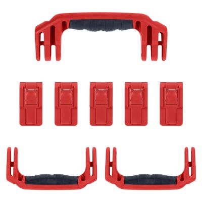 Pelican 1595 Replacement Handle & Latch Set by ColorCase - Red - Handle and Push Button Latches