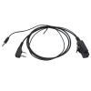 WODASEN Universal 2-Pin K1 to 3.5mm Audio Adapter with Push to Talk PTT Mic Connector Cable Compatible with Baofeng Kenwood Retevis Radio & 3.5 Jack Noise Cancelling Headset Earmuff with in-Line Mics view 2