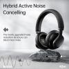 FINGERTIME Active Noise Cancelling Headphones, Wireless Over Ear Bluetooth Headphones with Microphone, 40H Playtime, Comfortable Fit,Bluetooth 5.3,Black view 3