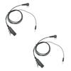 Pdflie 2 Pin M1 to 3.5mm Audio Radio Adapter with PTT Mic Compatible with Motorola Most Brands Two Way Radios(2Pack) view 1