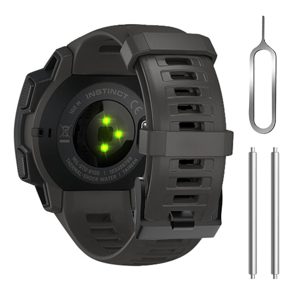 Bandkids 22mm Camouflage Bands for Garmin Instinct Watch, Soft Waterproof Silicone Replacement Strap for Instinct 2 / Esports / Solar / Tide / Tactical