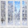 20x10ft Winter Backdrop Christmas Backdrops for Photography Window Snowy Wonderland New Year Background Family Gathering Party Banner Decorations Portrait Photo Booth Props view 1