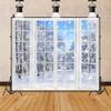 12x10ft Winter Backdrop Christmas Backdrops for Photography Window Snowy Wonderland New Year Background Family Gathering Party Banner Decorations Portrait Photo Booth Props view 4