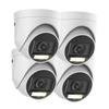 ANNKE 4 Pack Security Camera, 3K (2960 * 1665) Wired HD-TVI Add-on Turret Cam with Built-in Mic, Smart Dual Light Night Vision, 2.8mm Lens, IP67 Waterproof for Outdoor Indoor Video Surveillance view 1