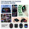 OCTANDRA Inspire VeryFit 1.95" Bluetooth Answer Call Alexa Smart Watch Body Energy Heart Rate HRV Oxygen Saturation Sleep Monitor Step Tracker IP68 Fitness Watches for Men Women (IDW16) (Black) view 2