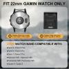 Bandkids 22mm Camo Quickfit Band for Garmin Fenix 6,Fenix 7,Fenix 5,Fenix 6 Pro,Fenix 5 Plus Watch,Soft Sport Silicone Bands for Garmin Approach S62/S60,Quatix 6/5,Forerunner 935/945 (black-2) view 3