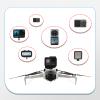 Action Camera Mount Holder, Drone Gimbal Extension Mount Bracket with 1/4" Screw Adapter for DJI Mini 4 Pro/Mini 3/Mini 3 Pro view 3