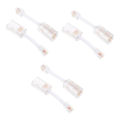 OSALADI 6pcs Telephone Cable Detangler Rotating Swivel Adapter for Landline Phones for Desk Use Easy Installation Compatibility
