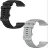 Bracelet Pack of 2 Compatible with Fossil Q Venture Gen 3/Gen 4/HR Gen 4 Wristbands Sport Waterproof Replacement Strap Silicone Interchangeable Strap for Men and Women Watch Strap (Grey/Black) view 1
