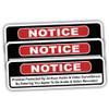 3pcs Notice Audio and Video Surveillance Black Stickers for Car, Truck Vinyl Water-Resistant Stickers Size 5x1.5in view 1