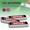 3pcs Notice Audio and Video Surveillance Black Stickers for Car, Truck Vinyl Water-Resistant Stickers Size 5x1.5in view 3