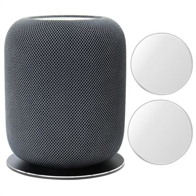 Aokicase For Apple HomePod 2 Holder, Apple HomePod 2 Desktop Stand Holder Accessories, Metal Mats, Desk Mat, Smart Home Speaker Accessory Rack (Silver, JSDZ) 2 Pieces