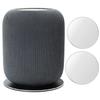 Aokicase For Apple HomePod 2 Holder, Apple HomePod 2 Desktop Stand Holder Accessories, Metal Mats, Desk Mat, Smart Home Speaker Accessory Rack (Silver, JSDZ) 2 Pieces view 1