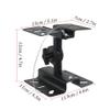 GLigeT Audio Rack Speaker Wall Bracket Ceiling Surround Speaker Gear Type Shelf, Used for Living Room Office Meeting Room Speaker Wall Shelf Media Cabinet view 2