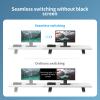 eKL Real Seamless Switching USB 3.0 HDMI KVM Switch Dual Monitors 4 Computers 4K@30Hz, 4 Port Extended Display, 3.5mm Audio, EDID Emulators, Button, Hotkey, Mouse, RS232 Code Switching view 2