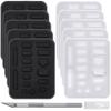 DKARDU Anti-Dust Cover Plug Set, 10 Types of Laptop Computer Smartphone Port Dust Caps Stoppers for TV, Laptop, Computer, with Craft Knife (10 Set, Black & White) view 1