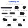 DKARDU Anti-Dust Cover Plug Set, 10 Types of Laptop Computer Smartphone Port Dust Caps Stoppers for TV, Laptop, Computer, with Craft Knife (10 Set, Black & White) view 2