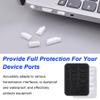 DKARDU Anti-Dust Cover Plug Set, 10 Types of Laptop Computer Smartphone Port Dust Caps Stoppers for TV, Laptop, Computer, with Craft Knife (10 Set, Black & White) view 3