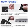DKARDU Anti-Dust Cover Plug Set, 10 Types of Laptop Computer Smartphone Port Dust Caps Stoppers for TV, Laptop, Computer, with Craft Knife (10 Set, Black & White) view 4