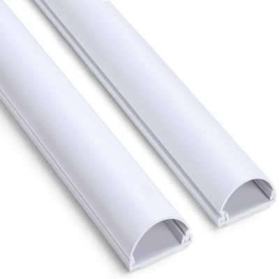 Cord Hider 78in (2xL39in), Cable Hider for 2-4 Cords, Cord Covers for Wires on Wall, Wire Covers for Cords Wall Mount TV, Cable Cover Wall Wire Hider for Cords, Cable Raceway White W1.4in x H0.7in