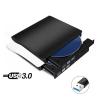 DVD Player External USB 3.0 High Speed DVD Drive CD Writer Portable Optical Drive for Laptop PC Mini dv Player (Color : Black) view 2