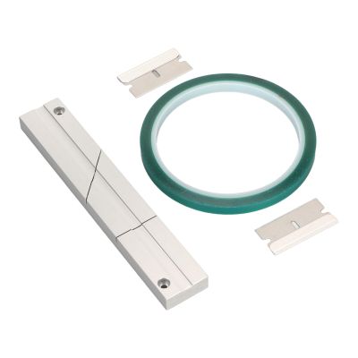 10 Inch Tape Splicing Set Professional Tape Splicing Block with Leader Tape and 2 Cutting Blades, Repairs Broken Tape Connections, for Revoxsonido 10 Inch Open Reel Tape Media