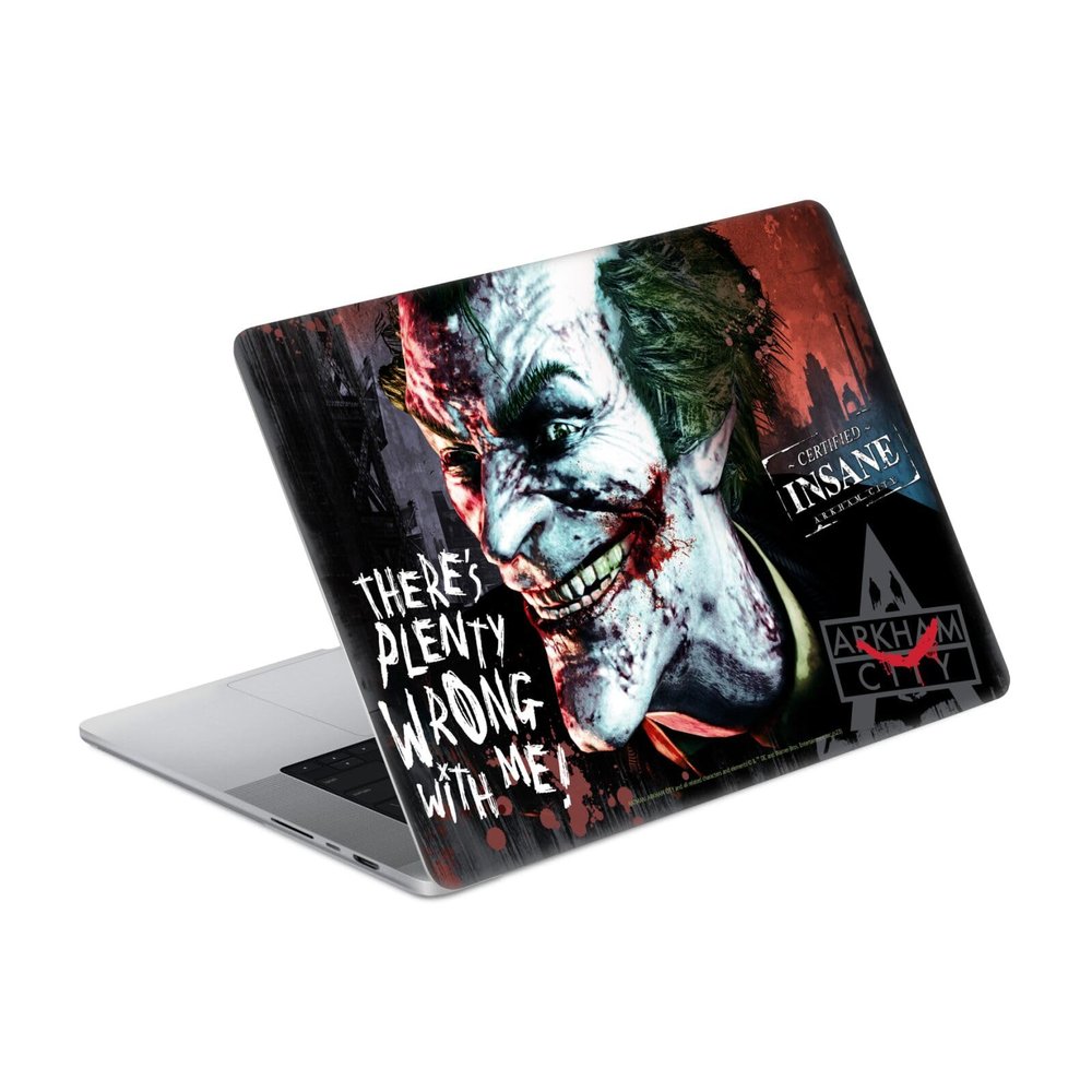Head Case Designs Officially Licensed Batman Arkham City Joker Wrong with Me Graphics Vinyl Sticker Skin Decal Cover Compatible with MacBook Pro 16" A2485