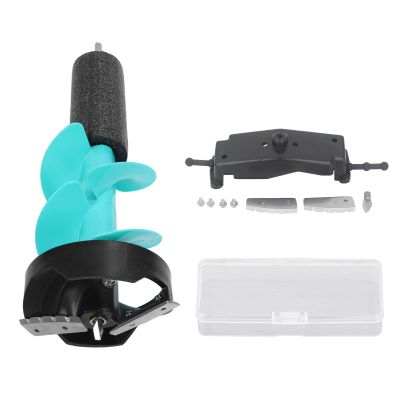 Power Head Ice Auger 6 Inch Diameter Manual Hand Drill for Ice Fishing - 17.7 Inch Long Nylon Auger Bit with Positioner for Ice Drilling Burrowing
