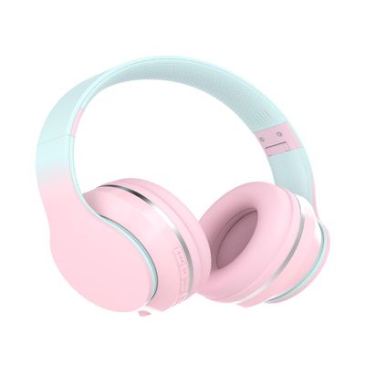 YOYOTUNE Bluetooth Kids Headphones,Wireless Kids Headphones Over Ear with Microphones,Stereo Sound,10H Playtime, Foldable&Adjustable Children Headphone,Bluetooth Headset for Adults,School (Pink)