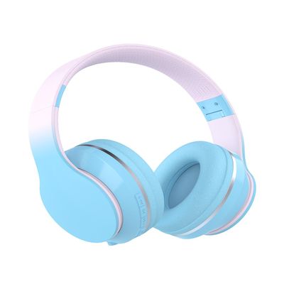 YOYOTUNE Bluetooth Kids Headphones,Wireless Kids Headphones Over Ear with Microphones,Stereo Sound,10H Playtime, Foldable&Adjustable Children Headphone,Bluetooth Headset for Adults,School (Blue)