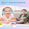 YOYOTUNE Bluetooth Kids Headphones,Wireless Kids Headphones Over Ear with Microphones,Stereo Sound,10H Playtime, Foldable&Adjustable Children Headphone,Bluetooth Headset for Adults,School (Blue) view 4