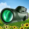 Outdoor 12x50 Magnification Monocular Waterproof Telescope Green,Monocular Telescope HD Monocular with Smartphone Adapter Monocular Telescope for Hunting Wildlife Bird Watching Travel Camping Hiking view 3