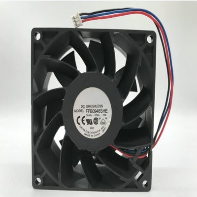 Cooling Fan DC48V 92mm Cooling Fan, FFB0948SHE -F00 DC48V 0.30A 929238MM 3-Wire