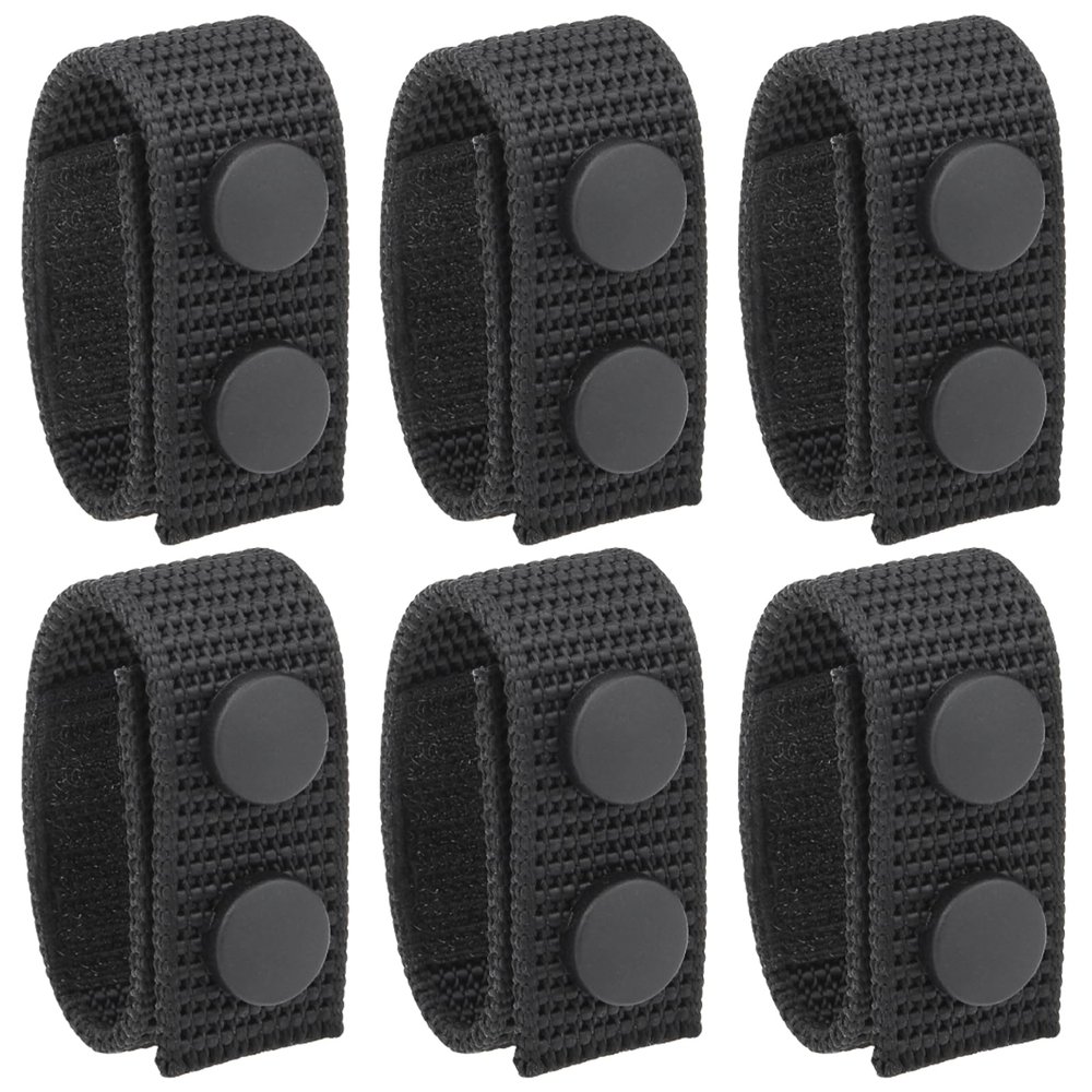 RFAdapter Belt Keepers for Duty Belt, 4 Pack Nylon Keepers with Double Snaps for 2" inch Wide Police Security Web Belt Accessories