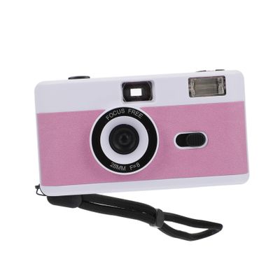 Veemoon 1pc Reusable Vintage Film Camera Built Flash Easy Use Retro Camera for Capturing Memories for Beginners and Photography No Battery Required Lightweight Design
