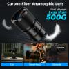 SIRUI Saturn 50mm T2.9 1.6X Full Frame Carbon Fiber Anamorphic Lens, Cine Lens for RF Mount Cameras, Less Than 500g (Blue Flare) view 4