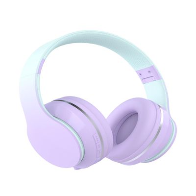 YOYOTUNE Bluetooth Kids Headphones,Wireless Kids Headphones Over Ear with Microphones,Stereo Sound,10H Playtime, Foldable&Adjustable Children Headphone,Bluetooth Headset for Adults,School (Purple)